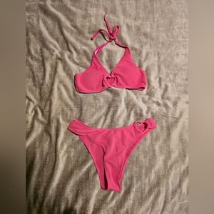 Pink Heart Bikini (Small Top and Medium Bottoms)